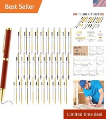 30-Pcs Slimline DIY Pen Kit in Black, Silver, Gold – Perfect for All Creatives