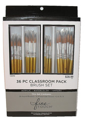 The Fine Touch Round Paint Brush’s 36 Pcs Brand New Brushes for Painting 1258706