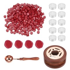 Wax Seal Kit, 300 Wax Beads, Candles, Pearl Red