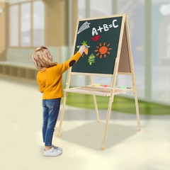 Art Easel, Easel For Kids, Adjustable Height With Magnetic Dark Green Board New