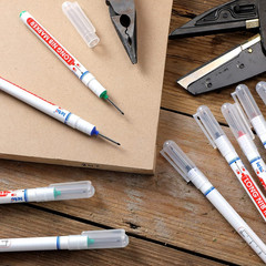 Ireer 60 Pcs Multi Purpose Deep Hole Marker Pens Long Nosed Marker Deep Drill Ho