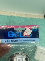 Jingle Bell Silver with Star Cutouts 2.75 Inches New In Package
