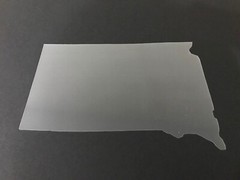 South Dakota #1 Stencil 10mm or 7mm Thick, States, College, Outline, Crafts