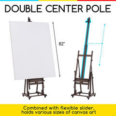 Extra Large H-Frame Studio Easel – Solid Beech Wooden Artist Professional Heavy-