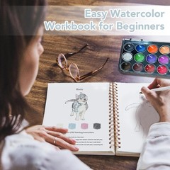 Easy Watercolor Workbook for Dogs – 18 Water Colors, – 18 Colors