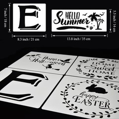 Welcome Letter Stencils for Painting on Wood Canvas and More – Reusable Large…