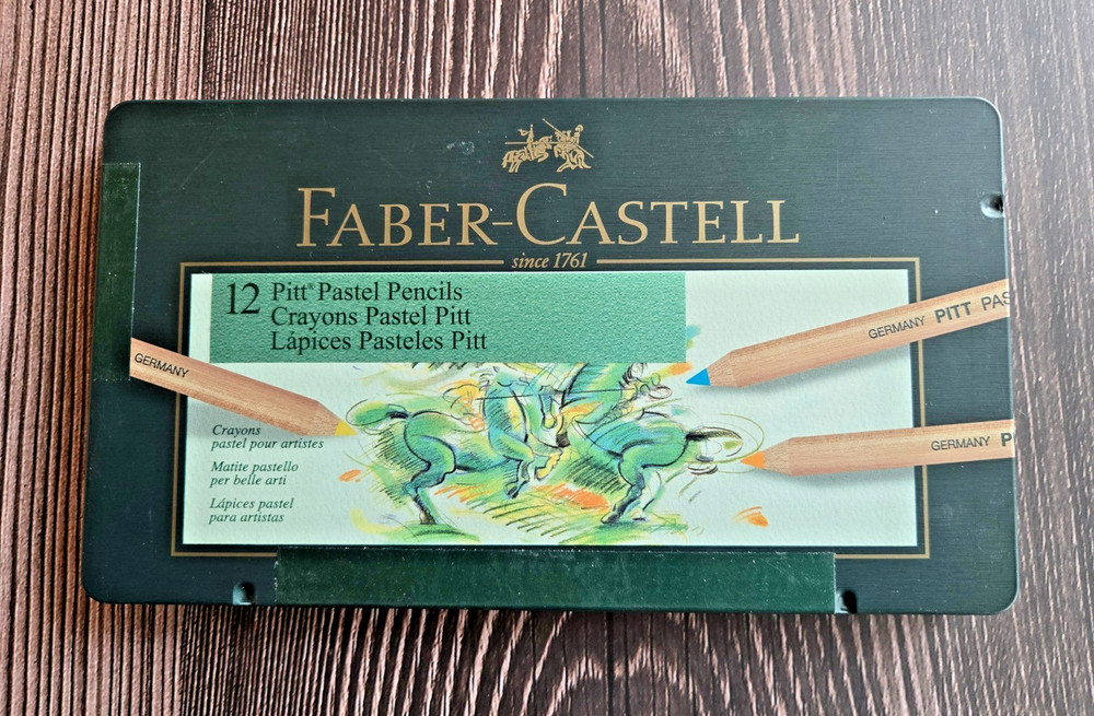 Faber Castell Pitt Pastel Pencils 12 Colour Tin