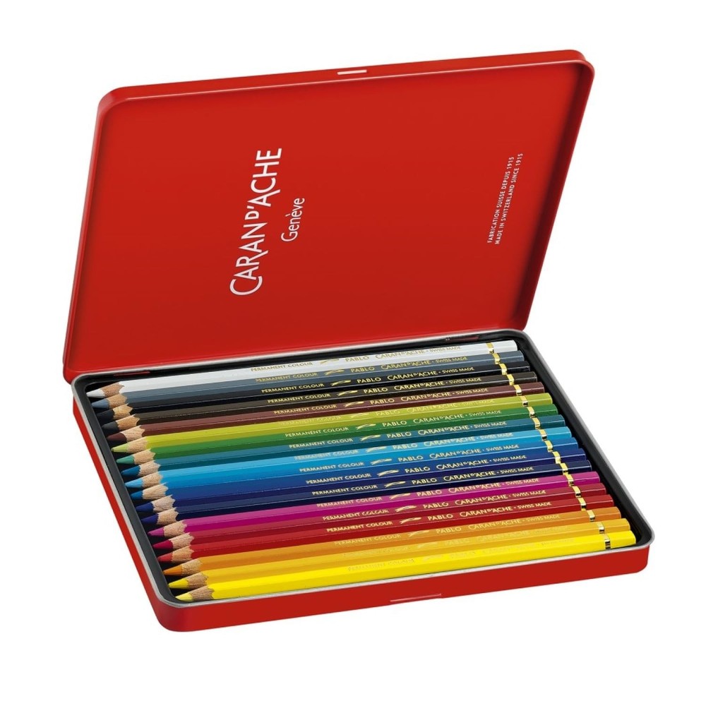 18 PCS Caran D’ache Pablo Color Pencils Set 666.318 Drawing Sketching Art