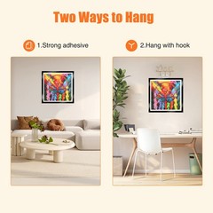 NAIMOER Upgraded 2Pack Diamond Painting Frames for 13.7×13.7in, 35x35cm Black