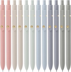 Stylish 12 Pcs Gel Pens with Quick-Dry Black Ink – Perfect for School & Office