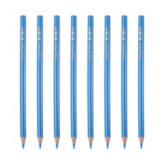 8PCS Colored Pencils Set, Wooden Oil Based Colored Drawing Pencil, Pale Blue