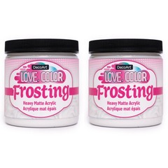 DecoArt Love Color Faux Frosting Paint – 2 Pack (8 fl oz) – Textured Decorati…