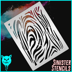 Airbrush Paint Stencil – Grassland Stripes 12 mil Mylar Stencil