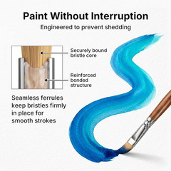 30Pcs Paint Brush Set, Professional Paintbrushes with Paint Spatula and Cloth Ro