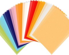 Colored Vellum Paper, 50 Sheets, 10 Colors, 8.5 X 11, Transparent, Printable, Cl