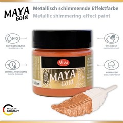 Maya Gold Metallic Acrylic Paint 1.52 Fl Oz Dynamic Craft Paint for Any Surface