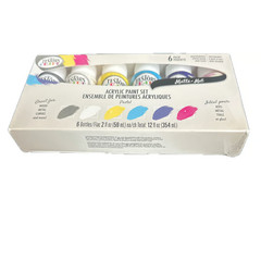Rust-Oleum Craft Acrylic Paint Kit 2 Fl Oz Pack of 6 Multicolor Matte-Mat