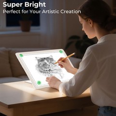 A4 Tracing Light Box for Drawing,Rechargeable Light Pad with Adjustable Stand…