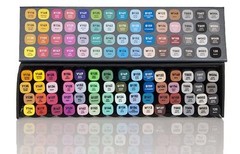 Alpha Design Marker Gold Label 60 A/B Set Broad and Fine nip Graphic cartoon