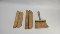 3 Wood Handle Wallpaper Tool , Masonry Paint Brushes Vintage Lot