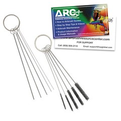 11 Piece Airbrush Spray Gun Cleaning Brush & Needle Set, Card, Clean Poker Kit
