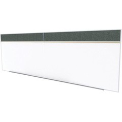 Pemberly Row Ceramic 5′ x 16′ Rubber Bulletin & Magnetic Whiteboard in Confetti