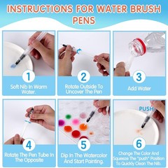 High-Quality 36 Color Non-Toxic Watercolor Paints with Water Brush & Palette
