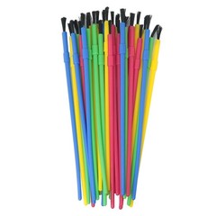 30PCS 4Colors Colorful Detail Painting Kit Plastic Paint Brushes Bulk Paint B…