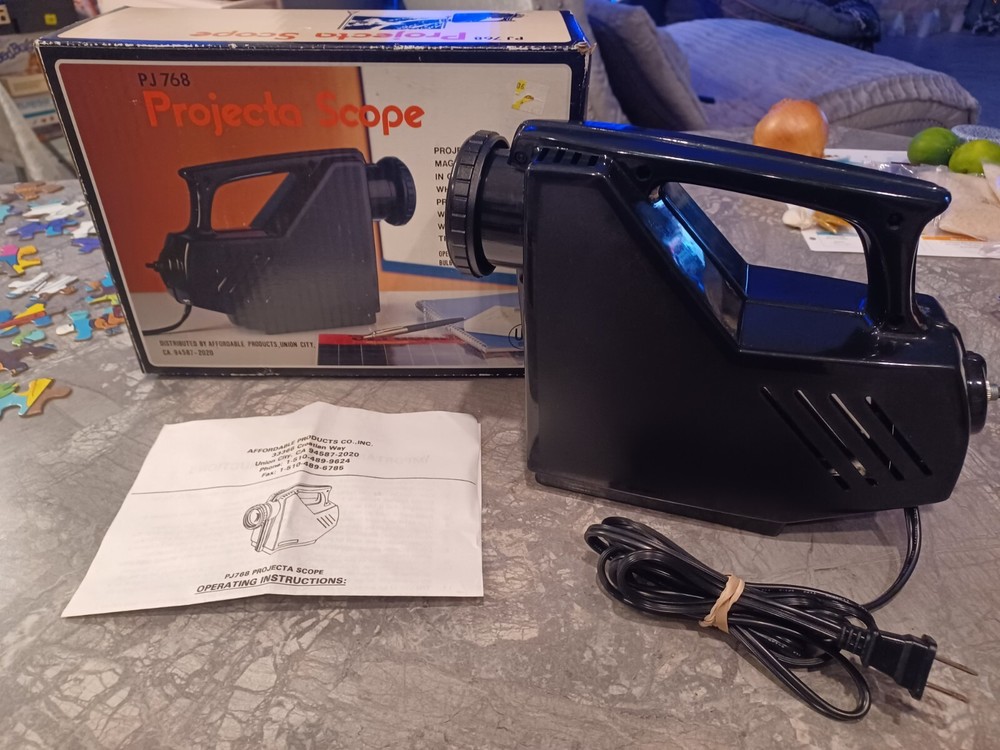 Vintage Projecta Scope w/ Original Box & Instructions- Fully Detailed,Works,Mint