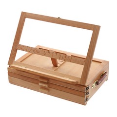 Adjustable Beech Wood Tabletop Easel with 3 Drawers & Storage