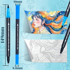 120Colors Art Markers for Adults, Fine Tip & Brush Pen Set for Coloring Books…