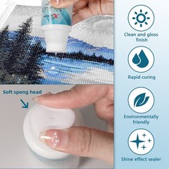 Diamond Painting Sealer 2 Pack 240ML 5D Glue 8OZ, Clear