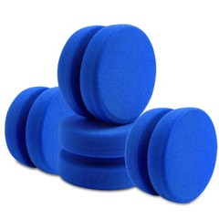 4PCS Double-Side round Paint Sponge Applicators – 3.1 Inch Blue round Detail Spo