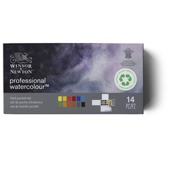 Watercolor Paint Set 12 Half Pan Professional Compact Winsor Newton Accessories
