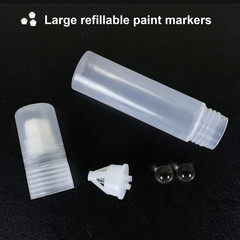 16 Pcs/Pack Refillable Paint Pen 0.5Mm-50Mm All Styles Clear Empty Paint Markers