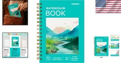 Artistic Watercolor Paper Pad – 5.5×8.5, 140lb with 30 Sheets for Creativity