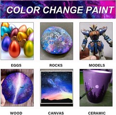 Iridescent Acrylic Paint, Set of 18 Chameleon Colors, 2 oz/60ml Bottles, Colo…