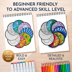 Premium Artistic Mandala Coloring 8.5 x 11 inches, Mindful –