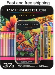 Prismacolor Premier Colored Pencils, Soft Core Assorted Colours , (37 Pieces )