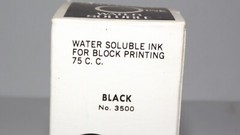 Vintage Speedball Water Soluble Ink For Block Printing Black #3500 New