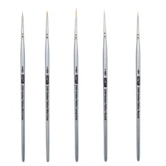 AS-36 Golden Taklon Synthetic Mini Detail Brush Set 5 pcs
