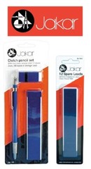 Jakar Artists 2mm Clutch Pencil Lead Holder, Spare HB Leads & Eraser/Rubber