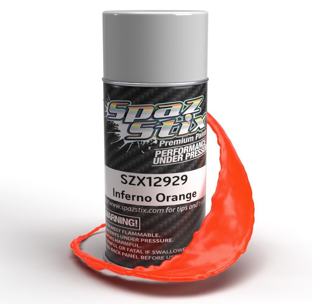 Spaz Stix – Inferno Orange Aerosol Paint, 3.5oz Can