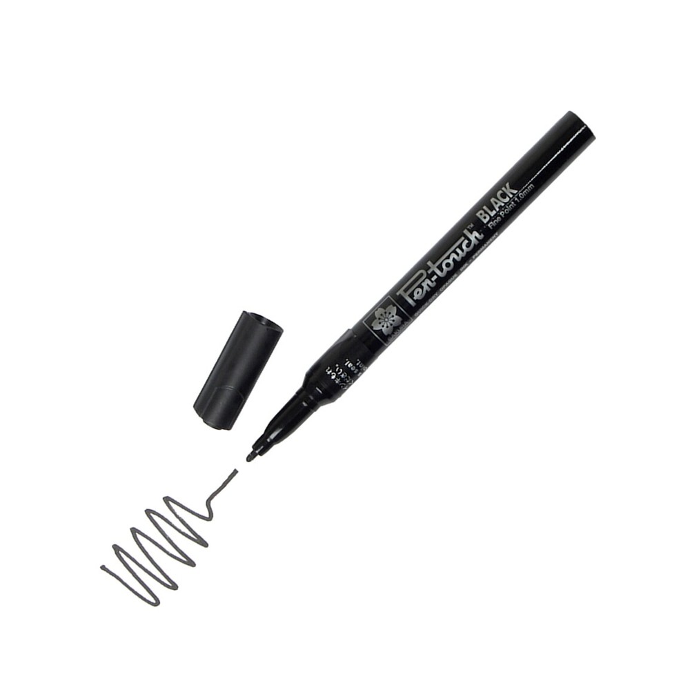 XPMKA-49 Sakura PenTouch Permanent Paint Marker, 1.0mm Fine, Black, Box of 12