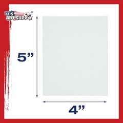 Blank Cotton Canvas Panels 4″x5″ 12 Pack Mounted Art Boards Paint Supplies Craft