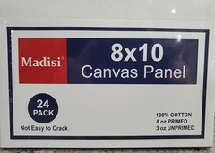 24 Pack – Madisi 8×10 100% Cotton Primed Canvas Panel for Painting Artist Crafts