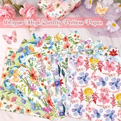 Konsait 24 Sheets Spring Floral Scrapbook Paper 12×12, Double Multicolor