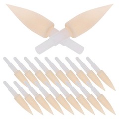 30Pcs Reusable Soft Brush Pen Tips Sponge Refill for Calligraphy Home Use White