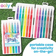 Ooly Brilliant Brush 12 Classic Colors, Calligraphy Pens Office Product