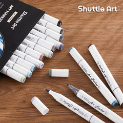 15 Colors Grey Tones Dual Tip Art Marker, Alcohol Based Marker Pens Double Ended